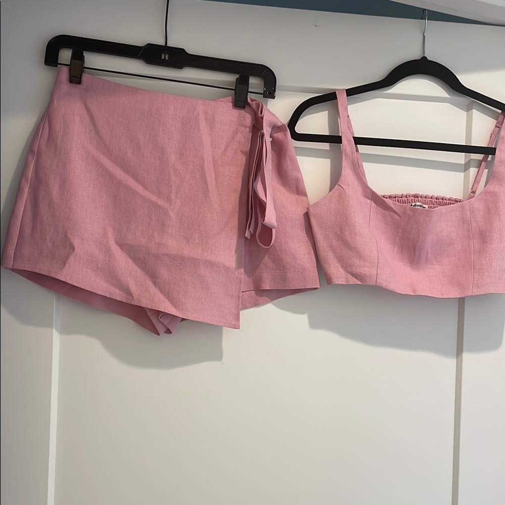 Reformation Pink Two-Piece Set